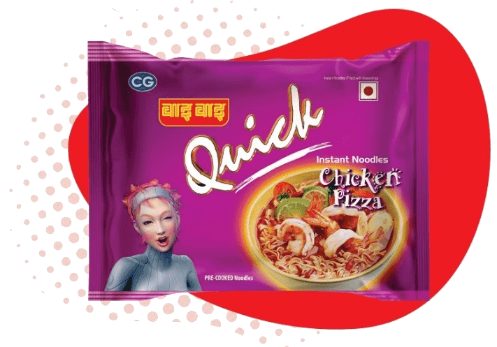 WaiWai Quick Noodles - Chicken Pizza Flavour - 60g