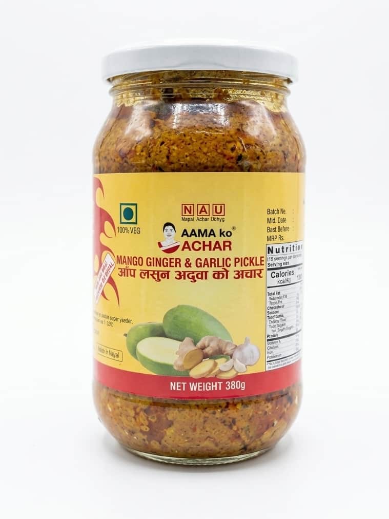Aama ko Achar Mango Ginger & Garlic Pickle - 380g