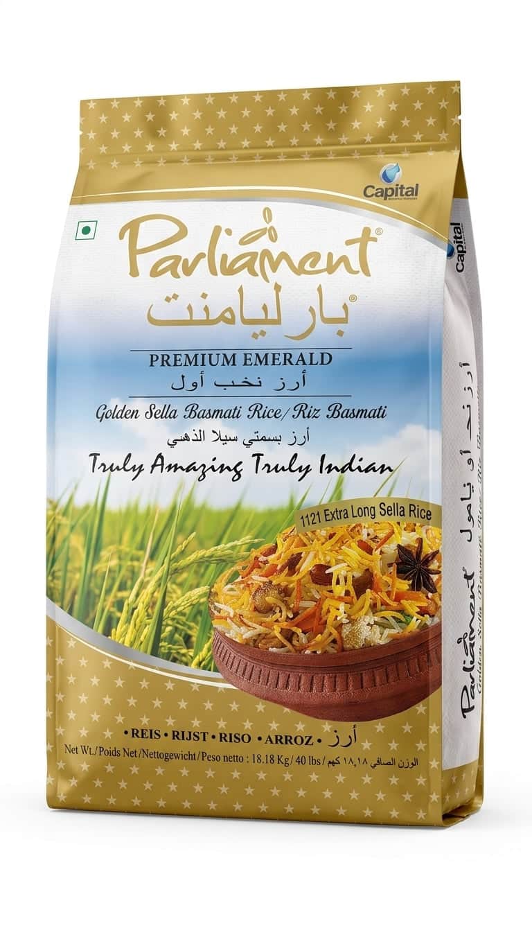 Parliament Extra Long Golden Sella Basmati Rice - 40lbs