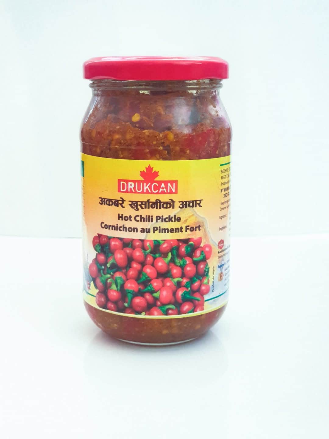 DRUKCAN Hot Chili Garlic (Akabare) Pickle - 350g